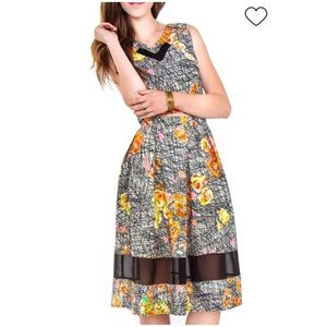 NWT! Floral Top and Matching Midi Skirt Set